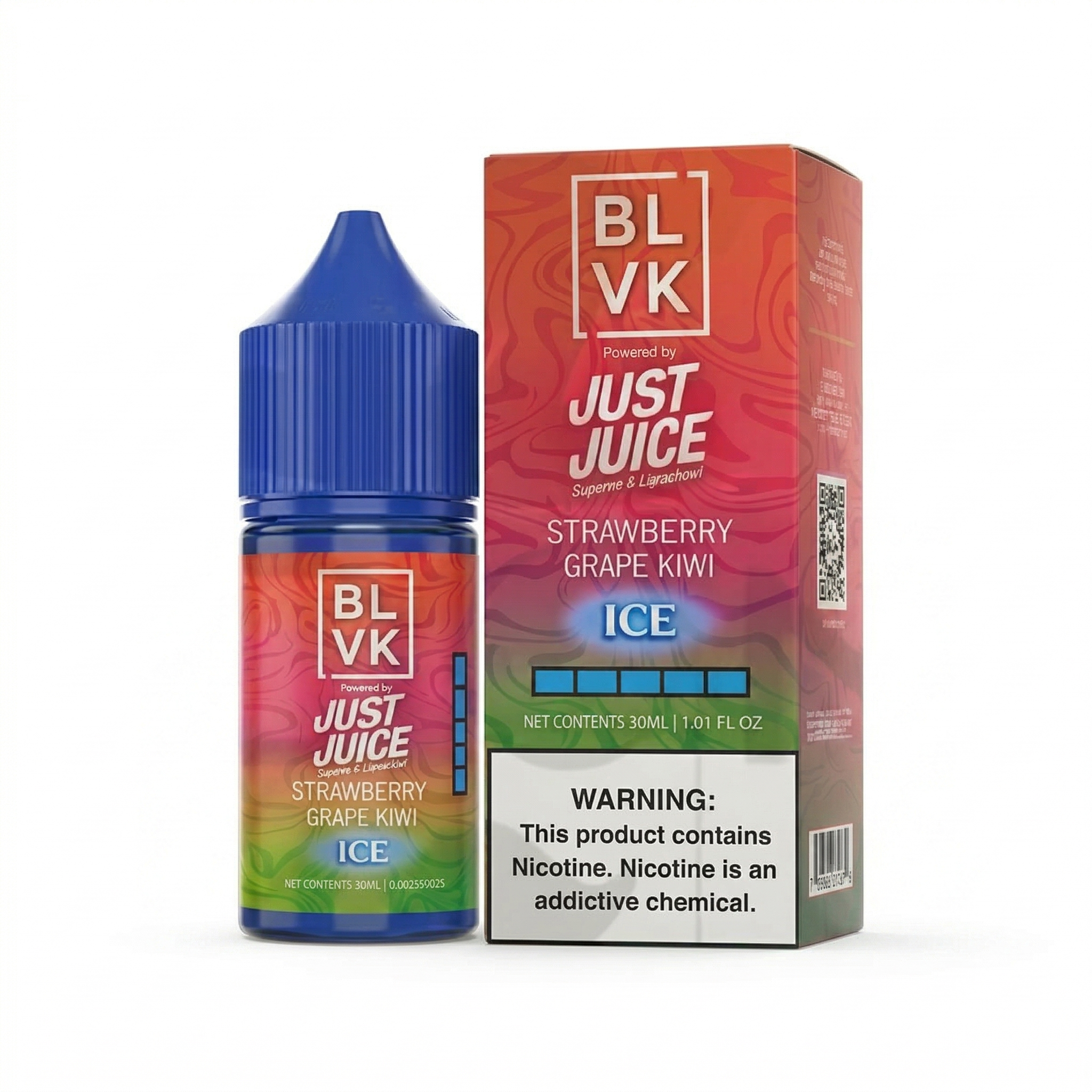 BLVK X JUST JUICE STRAWBERRY GRAPE KIWI ICE 30ML 35MG